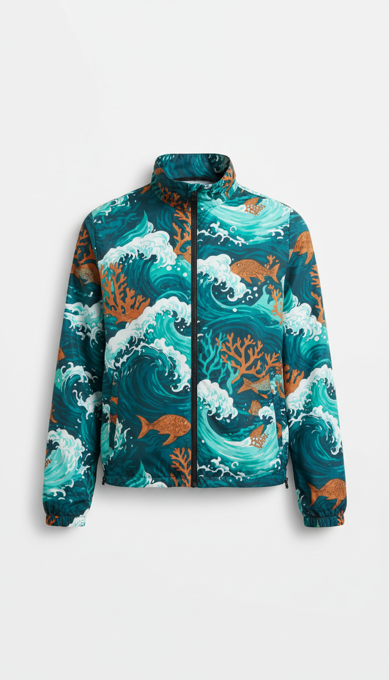 Windbreaker Jacket Oceanic Graphics