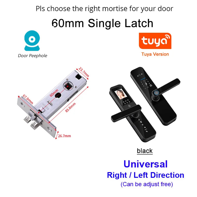 Smart Fingerprint Door Lock with HD Camera & WiFi