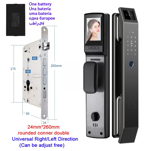 YKESDL D14P Smart Door Lock – Face & Fingerprint WiFi