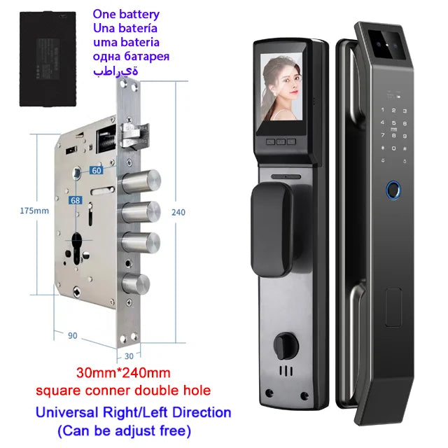 YKESDL D14P Smart Door Lock – Face & Fingerprint WiFi