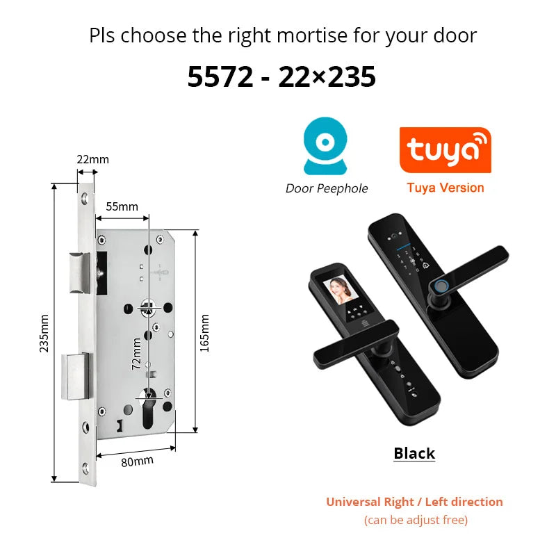 Smart Fingerprint Door Lock with HD Camera & WiFi