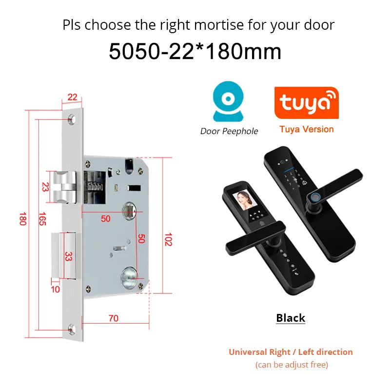 Smart Fingerprint Door Lock with HD Camera & WiFi