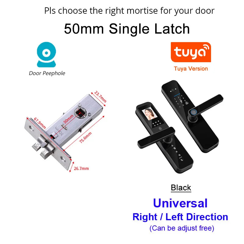 Smart Fingerprint Door Lock with HD Camera & WiFi