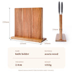 New Acacia Wood Home Kitchen Magnetic Knife Block Holder Rack Magnetic Stands with Strong Enhanced Magnets