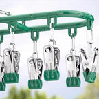 20 Clip Capacity Clothes Drying Rack Unmarked Design Stainless Steel Clothes Hanger Sock Rack Underwear Clips