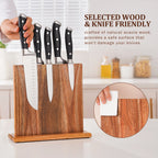 New Acacia Wood Home Kitchen Magnetic Knife Block Holder Rack Magnetic Stands with Strong Enhanced Magnets