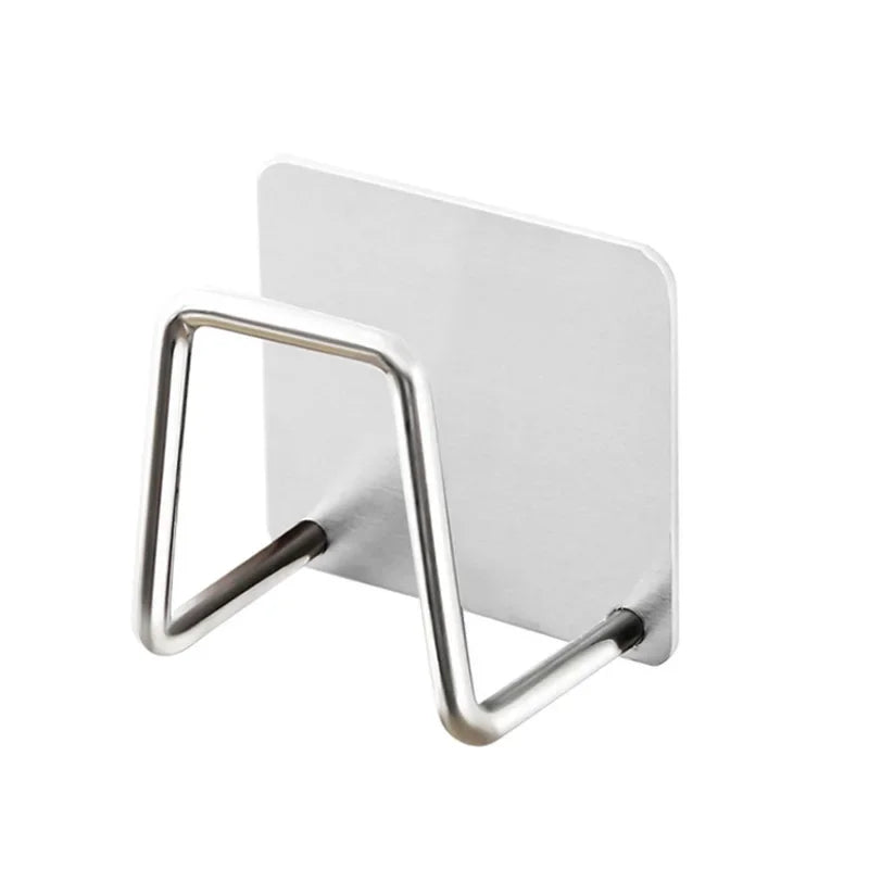 Stainless Steel Sponge Holder Self-Adhesive Kitchen Rack