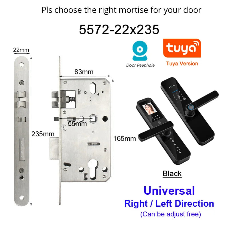 Smart Fingerprint Door Lock with HD Camera & WiFi