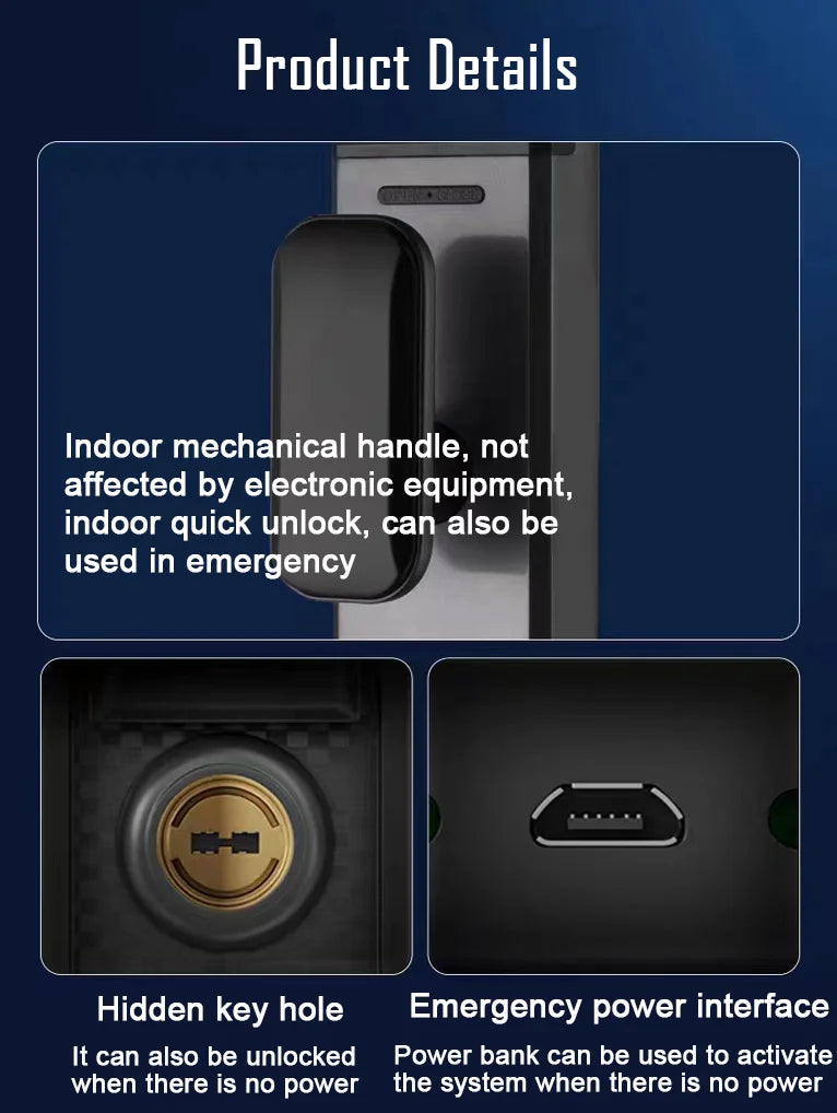 YKESDL D14P Smart Door Lock – Face & Fingerprint WiFi