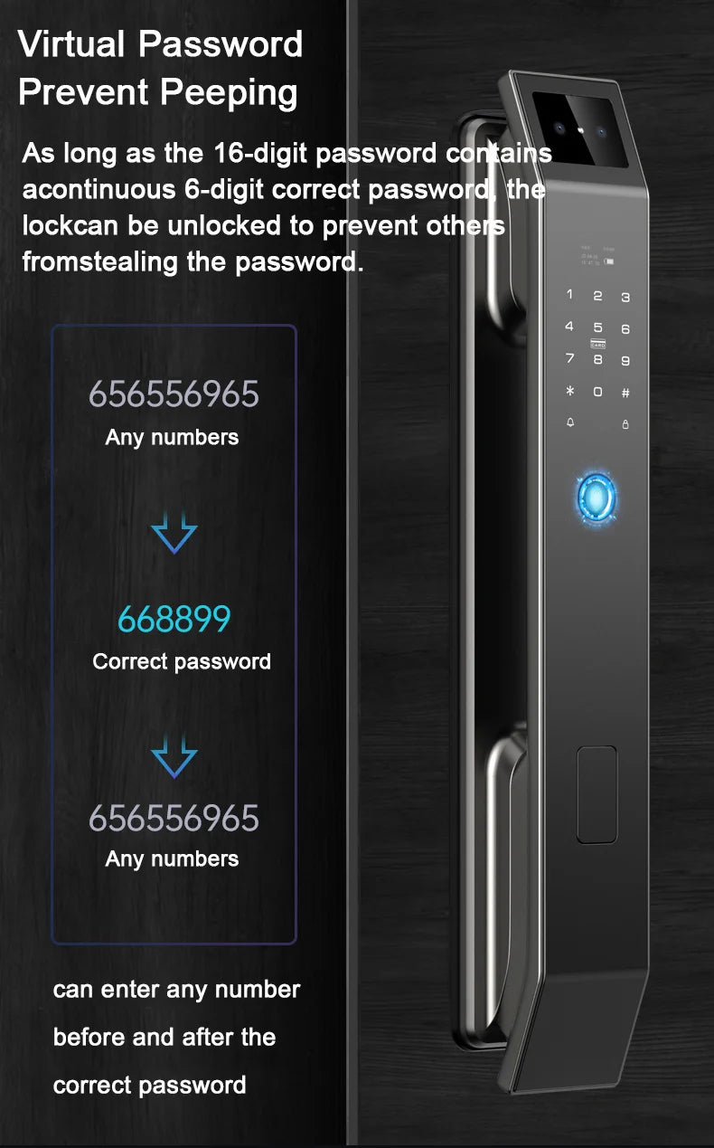 YKESDL D14P Smart Door Lock – Face & Fingerprint WiFi
