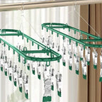 20 Clip Capacity Clothes Drying Rack Unmarked Design Stainless Steel Clothes Hanger Sock Rack Underwear Clips