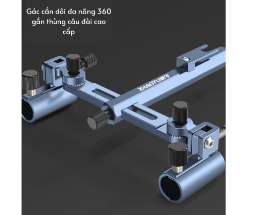 GÁC CẦN ĐÔI 360 ĐỘ GẮN THÙNG CÂU ĐÀI