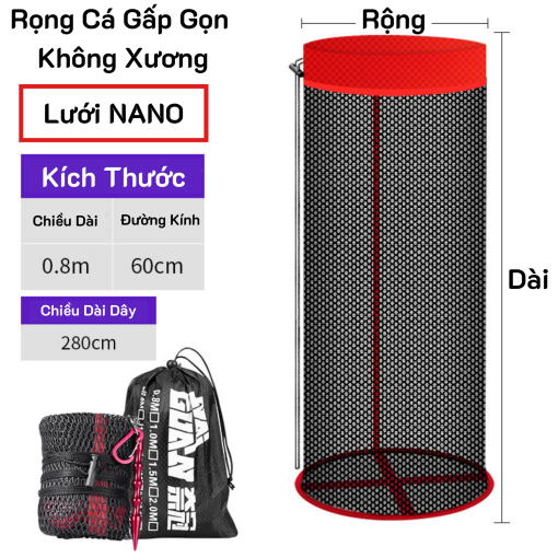 RỌNG CÁ GẤP GỌN KHÔNG XƯƠNG CAO CẤP - Hình ảnh 6