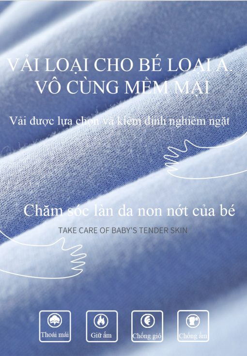 Túi ngủ đa năng cho bé, chăn bông cao cấp giữ ấm cho trẻ em giúp mẹ dễ dàng thay tã - Hình ảnh 9