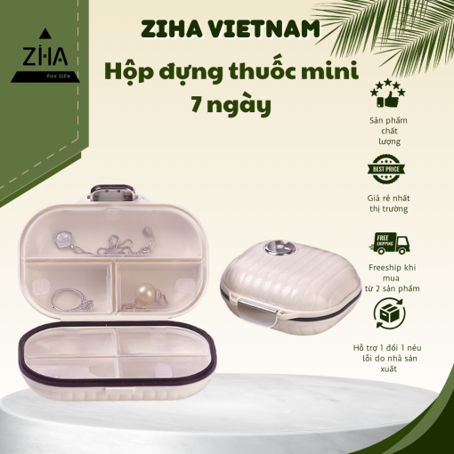 Hộp đựng thuốc chia ngăn mini 7 ngày cao cấp