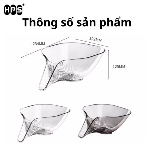 Rổ nhựa rửa rau củ có phễu thoát nước thông minh - Hình ảnh 10