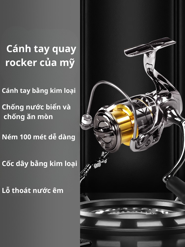 Máy Câu Cá Kim Loại Stella Cao Cấp - Ảnh 6