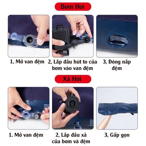 Đệm hơi cao cấp BESTWAY, nệm hơi có bơm điện 2 chiều, tải trọng cao, nhỏ gọn, siêu êm - Hình ảnh 4