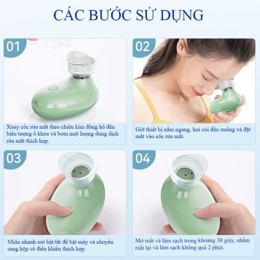 Máy rửa mắt OES ZIHA, dụng cụ vệ sinh mắt giảm mệt mỏi, giữ ẩm và massage cho nhãn cầu - Hình ảnh 6