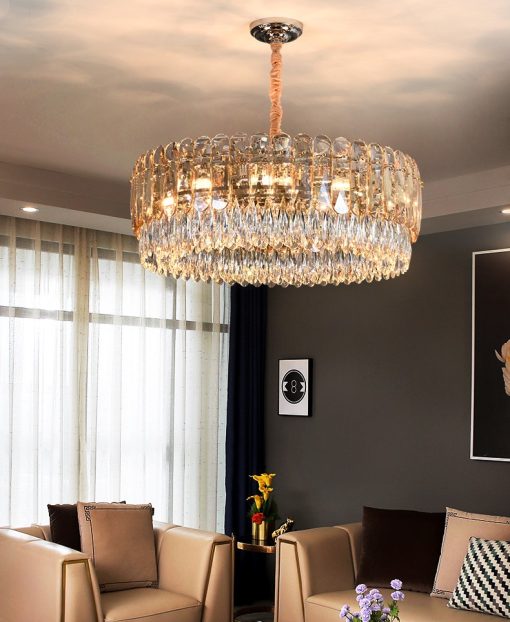 Đèn thả trần, đèn thả pha lê hiện đại, Kích thước 60cm, phù hợp nhiều không gian - Hình ảnh 5