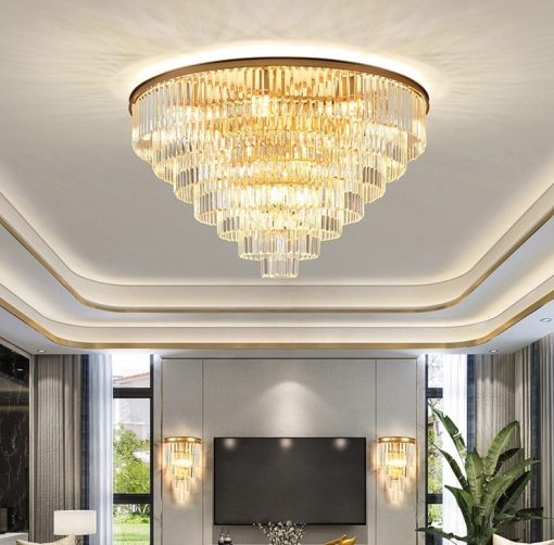 Đèn thả trần pha lê cao cấp ZIHA, kích thước 100cm, trang trí phòng khách - Hình ảnh 2