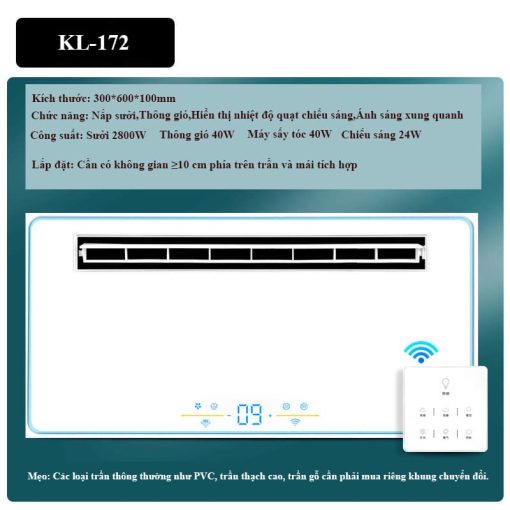 QUẠT SƯỞI NHÀ TẮM KL172 - Hình ảnh 7