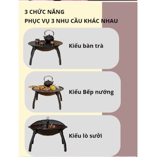 Bếp nướng than hoa dã ngoại gấp gọn 3 trong 1 - Hình ảnh 8