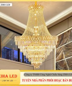 Đèn Thông Tầng Pha Lê K9 - Kiểu Dáng Hiện Đại, Thiết Kế Sang Trọng, Trang Trí Nội Thất