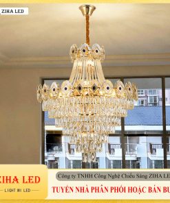 Đèn Thông Tầng, Đèn Thả Pha Lê K9 ZIHA Dài 80CM, Trang Trí Nội Thất, Kiểu Dáng Hiện Đại
