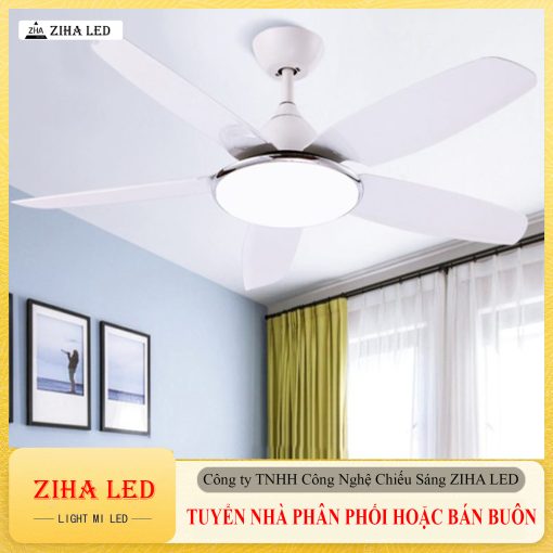 Quạt Trần 5 Cánh Nhựa ABS, 56 Inch ZIHA, 6 Cấp Độ Gió, 100% Lõi Đồng Cao Cấp