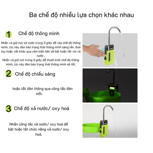 Máy Rửa Tay Đa Năng, Sục Cá Máy Bơm Nước 3IN1 - Hình ảnh 6