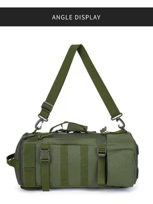 Tactical Fishing Backpack Tackle Bag with Rod Holders Fish Equipment Storage Molle Camping Hiking Outdoor Multifunctional Bag - Image 25