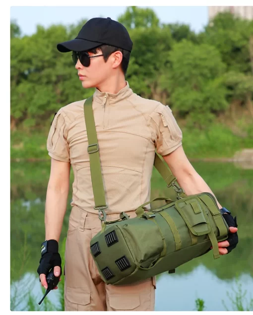 Tactical Fishing Backpack Tackle Bag with Rod Holders Fish Equipment Storage Molle Camping Hiking Outdoor Multifunctional Bag - Image 29