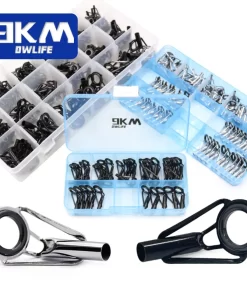 Fishing Rod Guide Tip Repair Kit Set 24~230Pcs Rod Building Guide Stainless Steel Ceramic Ring Saltwater Freshwater Fishing Box