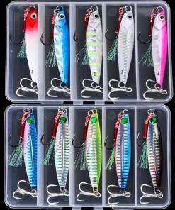 5pcs Metal Jig Fishing Lure Weights 10g-40g Trolling Hard Bait Bass Fishing Bait Tackle Trout Jigging Lure Jigs Saltwater Lures