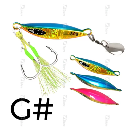 TOLU 2024 Spin Tail Metal Jig Fishing Lure 20g 30g 40g 60g Spinner Shad Metal Vib Casting Shore Jig Bait Copper Blade Spoon Bass - Image 13