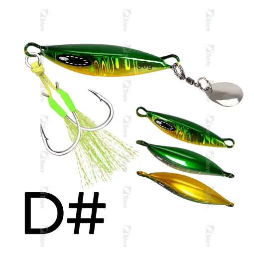 TOLU 2024 Spin Tail Metal Jig Fishing Lure 20g 30g 40g 60g Spinner Shad Metal Vib Casting Shore Jig Bait Copper Blade Spoon Bass - Image 9