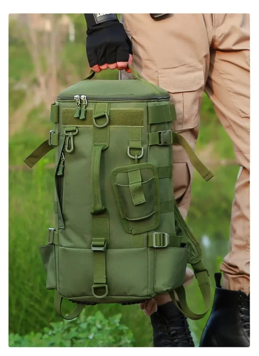 Tactical Fishing Backpack Tackle Bag with Rod Holders Fish Equipment Storage Molle Camping Hiking Outdoor Multifunctional Bag - Image 30