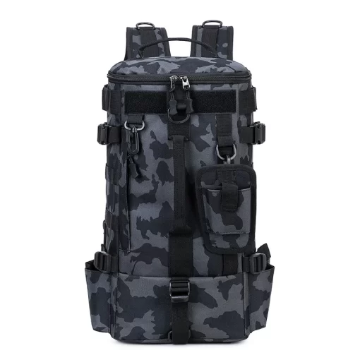 Tactical Fishing Backpack Tackle Bag with Rod Holders Fish Equipment Storage Molle Camping Hiking Outdoor Multifunctional Bag - Image 11