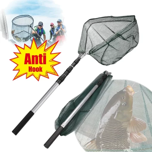 Fishing Landing Net Aluminum Alloy Durable Telescoping Extend to 190cm/130cm/55cm Folding Mesh Safe Fish Catching Releasing - Image 22