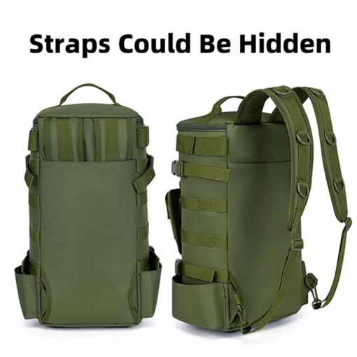 Tactical Fishing Backpack Tackle Bag with Rod Holders Fish Equipment Storage Molle Camping Hiking Outdoor Multifunctional Bag - Image 5