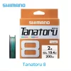 Original SHIMANO Tanatoru 8 Braided Fishing Line PE Line 200M/300M 14.5LB-67.8LB Multi Color Braid Lake River Fishing Wire