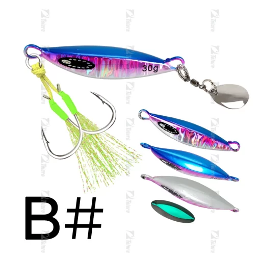 TOLU 2024 Spin Tail Metal Jig Fishing Lure 20g 30g 40g 60g Spinner Shad Metal Vib Casting Shore Jig Bait Copper Blade Spoon Bass - Image 12