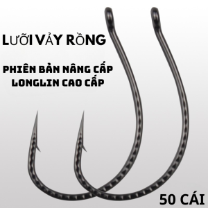 Túi 50 Lưỡi câu cá Longlin Vẩy Rồng